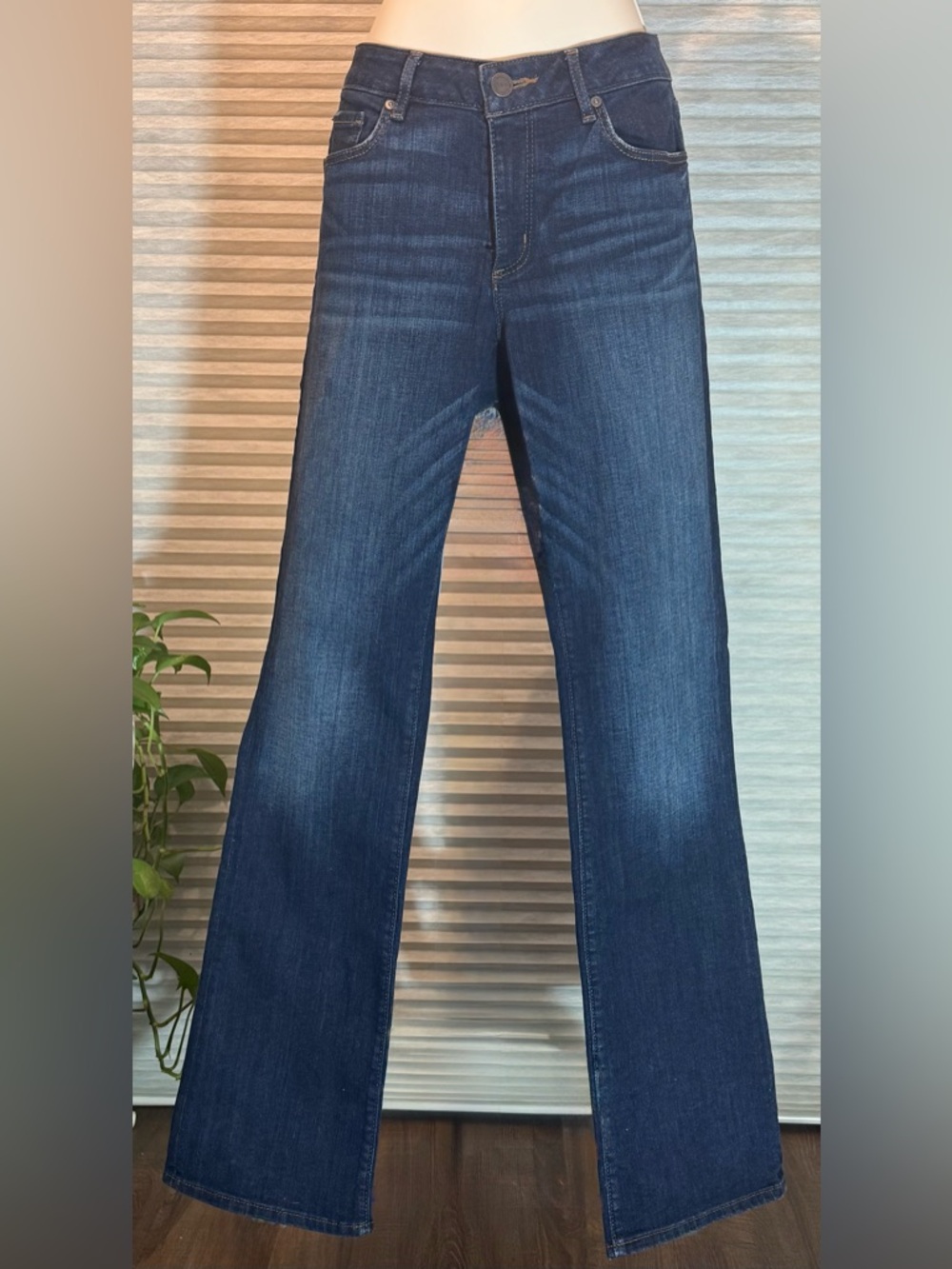 LOFT Dark Indigo Curvy Boot Cut Jeans